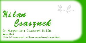 milan csasznek business card